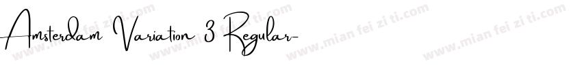 Amsterdam Variation 3 Regular字体转换